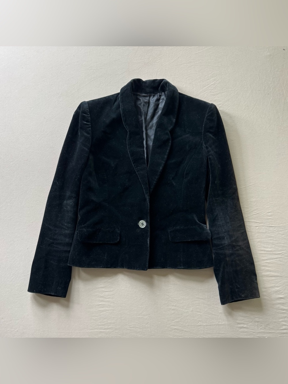 Vintage 60s M Linder Single Button Velvet Blazer